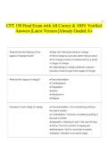 CFT 150 Final Exam with All Correct & 100&percnt; Verified Answers &vert;Latest Version &vert;Already Graded A&plus;