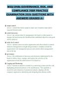 WGU D486 GOVERNANCE&comma; RISK&comma; AND COMPLIANCE 70DF PRACTICE EXAMINATION 2026 QUESTIONS WITH ANSWERS GRADED A&plus;