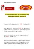  CERTIFIED MEDICATION AIDE PRACTICE EXAM QUESTIONS AND ANSWERS GRADED A&plus; 100&percnt; VERIFIED&period;