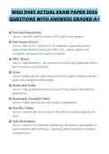 WGU D487 ACTUAL EXAM PAPER 2026 QUESTIONS WITH ANSWERS GRADED A&plus;