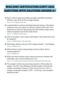 WGU D487 CERTIFICATION SCRIPT 2026 QUESTIONS WITH SOLUTIONS GRADED A&plus;