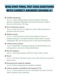 WGU D487 FINAL TEST 2026 QUESTIONS WITH CORRECT ANSWERS GRADED A&plus;