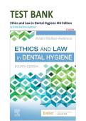 Test Bank For Ethics and Law in Dental Hygiene 4th Edition by Kristin Minihan-Anderson&vert;&vert;ISBN NO&colon;13&comma;978-0323761192&vert;&vert;All Chapters&vert;&vert;Complete Guide A&plus; &vert;&vert;GUARANTEED PASS 100&percnt;&period;