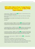 INPA 2006 midterm Exam &vert; Comprehensive  Questions and Answers &vert; A&plus; Graded &vert; With  Expert Solutions 
