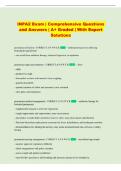 INPA2 Exam &vert; Comprehensive Questions  and Answers &vert; A&plus; Graded &vert; With Expert  Solutions