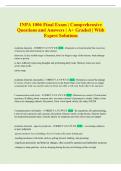 INPA 1006 Final Exam &vert; Comprehensive  Questions and Answers &vert; A&plus; Graded &vert; With  Expert Solutions