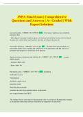 INPA Final Exam &vert; Comprehensive  Questions and Answers &vert; A&plus; Graded &vert; With  Expert Solutions