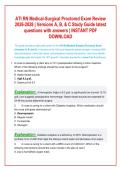 ATI RN Medical-Surgical Exam Pass-Focused Bundle &ndash; Priority&comma; Safety & Delegation Questions with Rationales ATI RN Med-Surg Proctored Newest Exam Prep Bundle &ndash; Updated Questions&comma; SATA & Case-Based Scenarios