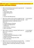 ISDS 4111 quiz 2 &vert; Comprehensive Questions and Answers &vert; A&plus;  Graded &vert; With Expert Solutions