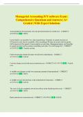 Managerial Accounting IVY software Exam &vert;  Comprehensive Questions and Answers &vert; A&plus;  Graded &vert; With Expert Solutions