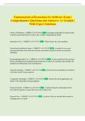 Fundamentals of Economics Ivy Software Exam &vert;  Comprehensive Questions and Answers &vert; A&plus; Graded &vert;  With Expert Solutions 