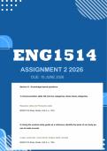 ENG1514 Assignment 2 2026 - Distinction &vert; Due 10 June 2026