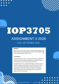 IOP3705 Assignment 2 2026 - Distinction &vert; Due September 2026
