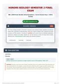 Honors Biology Semester 2 Final Exam 65&plus; &lpar;2026 Exam Bundle&rpar; Solved Questions   Correct Answer Keys   100&percnt; Verified