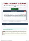 Honors Biology Final Exam Review 250&plus; &lpar;2026 Exam Bundle&rpar; Solved Questions   Correct Answer Keys   100&percnt; Verified