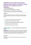 NAB NHA Exam Prep 2026 &vert; Nursing Home Administrator Certification Test Bank &vert; Verified Questions with Complete Solutions & Rationales