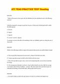 ATI TEAS PRACTICE TEST Reading
