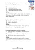 Test Bank for Leadership Roles and Management Functions in Nursing 11th Edition &lpar; Huston&comma; 2023&rpar;