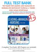 Test Bank for Leading and Managing in Nursing 8th Edition &lpar;Yoder-Wise&comma; 2023&rpar; All Chapters
