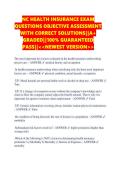 NC HEALTH INSURANCE EXAM  QUESTIONS OBJECTIVE ASSESSMENT  WITH CORRECT SOLUTIONS&vert;&vert;A&plus;  GRADED&vert;&vert;100&percnt; GUARANTEED  PASS&vert;&vert;<<NEWEST VERSION>> 