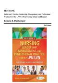 Test Bank - Nursing Leadership&comma; Management&comma; and Professional Practice for the LPN&sol;LVN&comma; 5th Edition &lpar;Dahlkemper&comma; 2013&rpar;&comma; Chapter 1-21 &vert; All Chapters