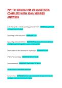 PSY 101 ERICKA NUS UB QUESTIONS COMPLETE WITH 100&percnt; VERIFIED ANSWERS