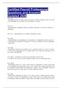 Certified Payroll Professional Questions and Answers Updated 2026