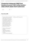 Chamberlain Prediagnostic NR607 Exam Questions & Answers &vert; 100&percnt; Verified solutions &lpar;2026&rpar; UPDATE &vert;2026&excl;&excl; STUDY GUIDE EXAM
