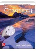 Test Bank for Introduction to Chemistry&comma; 5th Edition by Richard C&period; Bauer&comma; James P&period; Birk & Pamela S&period; Marks &vert; Complete Chapters 1-14 &vert; Verified Questions & Answers with Step-by-Step Solutions &vert; General Chemistry & Allied Health Prep