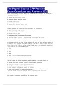 The Payroll Source CPP Practice Exam Questions and Answers 2026