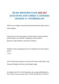 NR 601 MIDTERM EXAM 2026-2027 QUESTIONS AND CORRECT ANSWERS GRADED A&plus; CHAMBERLAIN