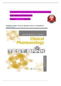 Test Bank for Introductory Clinical Pharmacology&comma; 12th Edition by Susan M&period; Ford &vert; Complete Chapters 1-54 &vert; Verified Questions & Answers with NCLEX&reg;-Style Rationales &vert; LPN&sol;LVN & RN Pharmacology Exam Prep