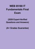 WEB 05188 IT Fundamentals Final Exam Study Guide Notes & Q&A