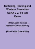 CCNA 2 v7&period;0 SRWE Final Exam Study Guide &vert; Switching&comma; Routing & Wireless Essentials