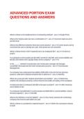 ADVANCED PORTION EXAM QUESTIONS AND ANSWERS&period;