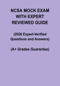 NCSA Mock Exam Questions & Answers with Expert Reviewed Study Guide