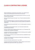 CLASS A CONTRACTING LICENSE