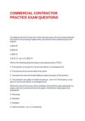 COMMERCIAL CONTRACTOR PRACTICE EXAM QUESTIONS