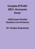 CompTIA Security&plus; SY0-601 Acronyms Cheat Sheet &vert; Terms & Definitions PDF