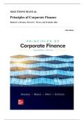 Solutions Manual &ndash; Principles of Corporate Finance&comma; 14th Edition &ndash; Richard Brealey&comma; Stewart Myers&comma; Franklin Allen&comma; & Alex Edmans &ndash; ISBN 9781265074159