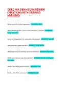 COSC 464 OSHA EXAM REVIEW QUESTIONS WITH VERIFIED ANSWERS