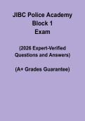 JIBC Police Academy Mock Block 1 &vert; Exam Practice & Study Guide PDF