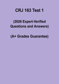 CRJ 163 Test 1 &vert; Criminal Justice Exam Study Guide PDF