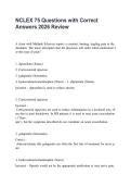 NCLEX 75 Questions with Correct Answers 2026 Review