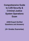 Comprehensive CJIS Security & Criminal Justice System Operations Guide &vert; Law Enforcement PDF