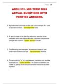 ARCH 331- MID TERM 2026  ACTUAL QUESTIONS WITH  VERIFIED ANSWERS&period;