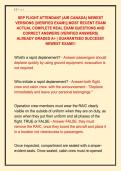 SEP FLIGHT ATTENDANT &lpar;AIR CANADA&rpar; NEWEST  VERSIONS &vert;&vert;VERIFIED EXAM&excl;&vert;&vert; MOST RECENT EXAM  ACTUAL COMPLETE REAL EXAM QUESTIONS AND  CORRECT ANSWERS &lpar;VERIFIED ANSWERS&rpar;  ALREADY GRADED A&plus; &vert; GUARANTEED SUCCESS&excl;&excl;  NEWEST EXAM&excl;&excl;&excl;