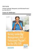 Test Bank - Nursing Leadership&comma; Management&comma; and Professional Practice for the LPN&sol;LVN&comma; 6th Edition &lpar;Dahlkemper&comma; 2017&rpar;&comma; Chapter 1-21 &vert; All Chapters