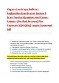 Virginia Landscape Architect  Registration Examination Section 3  Exam Practice Questions And Correct  Answers &lpar;Verified Answers&rpar; Plus  Rationale 2026 Q&A&vert; Instant Download  Pdf  