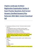 Virginia Landscape Architect  Registration Examination Section 4  Exam Practice Questions And Correct  Answers &lpar;Verified Answers&rpar; Plus  Rationale 2026 Q&A&vert; Instant Download  Pdf 